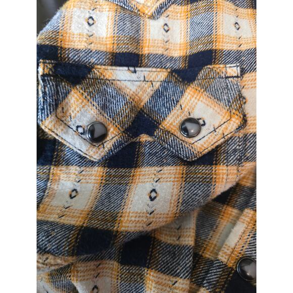 Brad Paisley Moon Shine Spirit Western Plaid Pearl Snap Men's Dress Shirt L - Picture 3 of 5